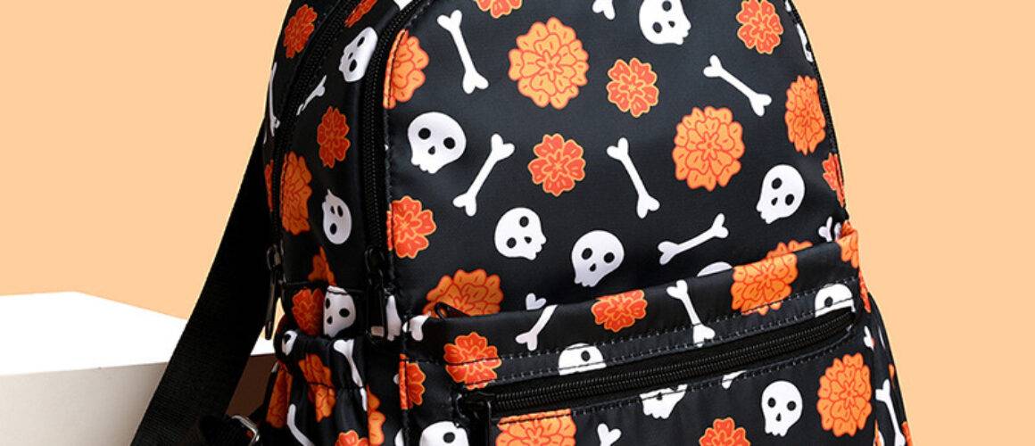 GUDDIES Halloween Skull Print Backpack