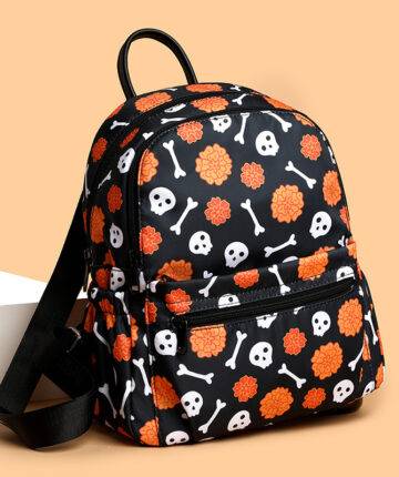 GUDDIES Halloween Skull Print Backpack